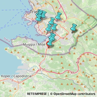 Mappa Via Caduti sul Lavoro, 34015 Muggia TS, Italia (3.71929)