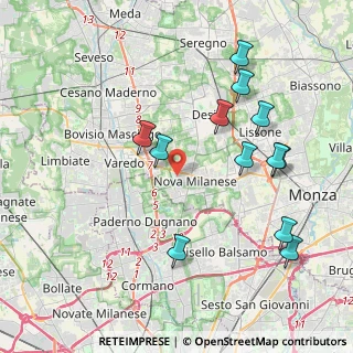 Mappa Via Achille Grandi, 20054 Nova Milanese MB, Italia (4.20917)