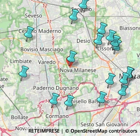 Mappa Piazza Don Carlo Gnocchi, 20834 Nova Milanese MB, Italia (5.04778)