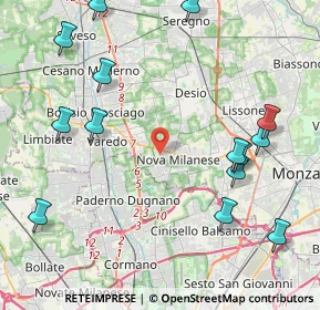 Mappa Piazza Don Carlo Gnocchi, 20834 Nova Milanese MB, Italia (5.22143)