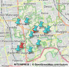 Mappa Piazza Don Carlo Gnocchi, 20834 Nova Milanese MB, Italia (1.54364)