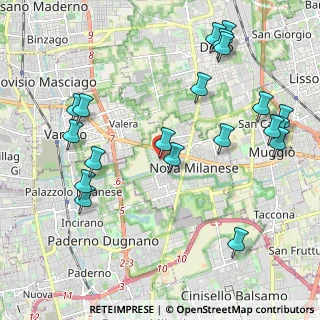 Mappa Via Achille Grandi, 20054 Nova Milanese MB, Italia (2.4485)