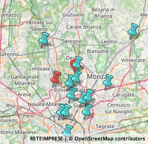 Mappa Via Ugo Foscolo, 20834 Nova Milanese MB, Italia (7.83714)