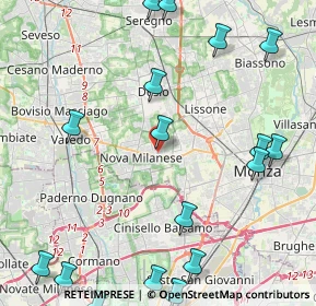 Mappa Via Ugo Foscolo, 20834 Nova Milanese MB, Italia (6.298)