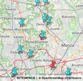 Mappa Via Ugo Foscolo, 20834 Nova Milanese MB, Italia (5.83429)