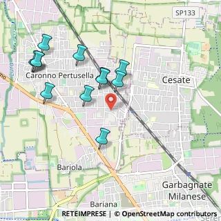 Mappa Via Tagliamento, 21042 Caronno Pertusella VA, Italia (1.01833)