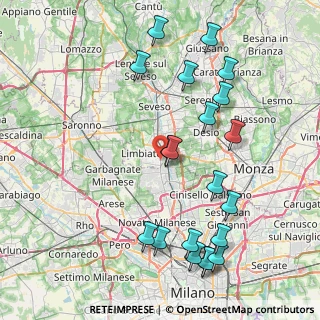 Mappa Corso Milano, 20814 Varedo MB, Italia (9.3465)