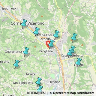 Mappa Viale dello Sport, 36070 Brogliano VI, Italia (2.38833)