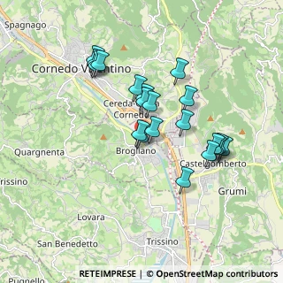 Mappa Viale dello Sport, 36070 Brogliano VI, Italia (1.599)