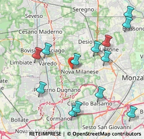 Mappa Via Fratelli Rosselli, 20834 Nova Milanese MB, Italia (4.63692)