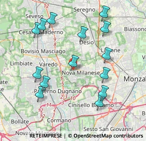 Mappa Via Fratelli Rosselli, 20834 Nova Milanese MB, Italia (4.21429)