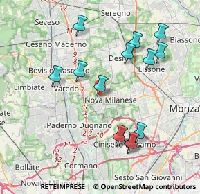 Mappa Via Fratelli Rosselli, 20834 Nova Milanese MB, Italia (3.99714)