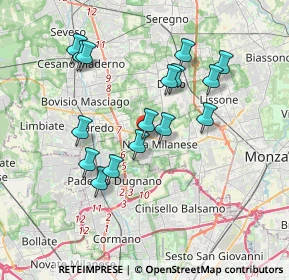 Mappa Via Fratelli Rosselli, 20834 Nova Milanese MB, Italia (3.38688)