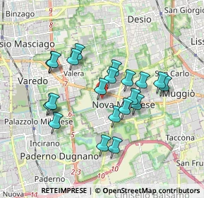 Mappa Via Fratelli Rosselli, 20834 Nova Milanese MB, Italia (1.5705)