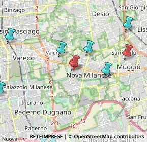 Mappa Via Fratelli Rosselli, 20834 Nova Milanese MB, Italia (3.01167)
