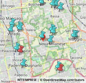 Mappa Via Fratelli Rosselli, 20834 Nova Milanese MB, Italia (2.4615)