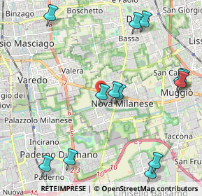 Mappa Via Fratelli Rosselli, 20834 Nova Milanese MB, Italia (2.56)