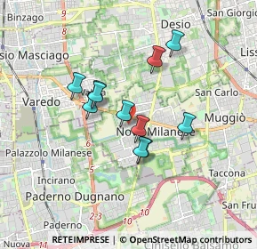 Mappa Via Fratelli Rosselli, 20834 Nova Milanese MB, Italia (1.32545)