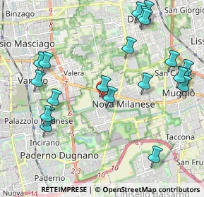 Mappa Via Fratelli Rosselli, 20834 Nova Milanese MB, Italia (2.4365)