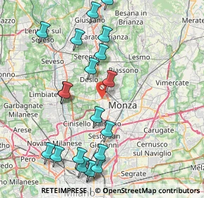 Mappa Via Michelangelo Buonarroti, 20835 Muggiò MB, Italia (9.2495)