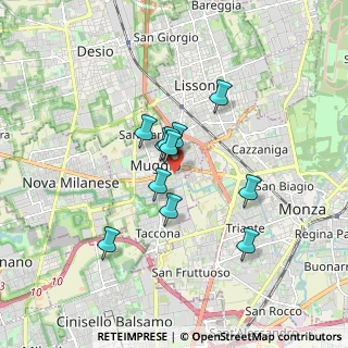 Mappa Via Michelangelo Buonarroti, 20835 Muggiò MB, Italia (1.27636)