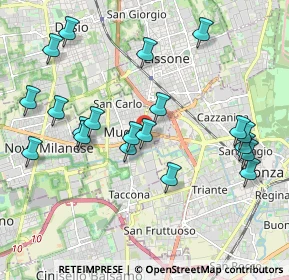 Mappa Via Michelangelo Buonarroti, 20835 Muggiò MB, Italia (2.118)
