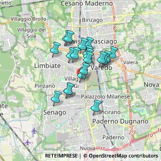 Mappa Via Massimo D'Azeglio, 20812 Limbiate MB, Italia (1.3)