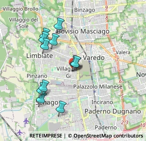 Mappa Via Silvio Pellico, 20812 Limbiate MB, Italia (1.64417)
