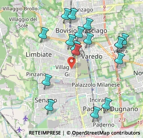Mappa Via Silvio Pellico, 20812 Limbiate MB, Italia (2.09647)