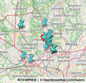 Mappa Via Silvio Pellico, 20812 Limbiate MB, Italia (5.17714)