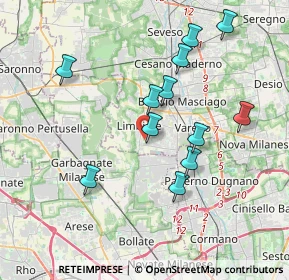 Mappa Rivendita fiori, 20812 Limbiate MB, Italia (3.60667)