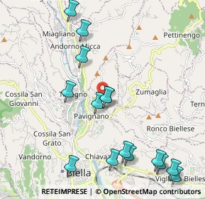 Mappa Strada Cantone Ostocco, 13818 Tollegno BI, Italia (2.404)