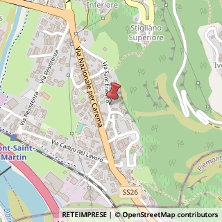 Mappa Via Sant'Erasmo, 39, 11026 Pont-Saint-Martin, Aosta (Valle d'Aosta)