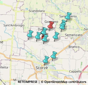 Mappa Via Onaro, 30037 Scorzè VE, Italia (1.27833)