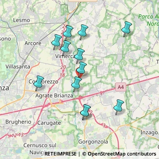 Mappa Via Enrico Fermi, 20875 Burago di Molgora MB, Italia (3.75333)
