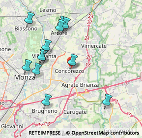 Mappa Via Repubblica, 20863 Concorezzo MB, Italia (4.11667)