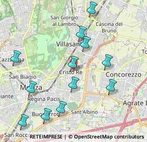 Mappa Via Giacomo Tosi, 20058 Villasanta MB, Italia (2.22167)