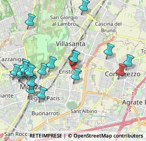 Mappa Via Giacomo Tosi, 20058 Villasanta MB, Italia (2.2445)