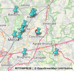 Mappa Via Libertà, 20863 Concorezzo MB, Italia (4.06917)