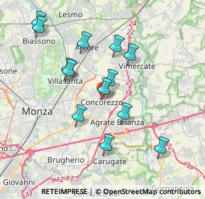 Mappa Via Libertà, 20863 Concorezzo MB, Italia (3.60077)