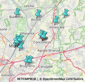 Mappa Via Libertà, 20863 Concorezzo MB, Italia (4.02933)