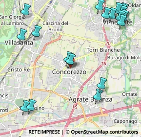 Mappa Via Libertà, 20863 Concorezzo MB, Italia (2.8345)