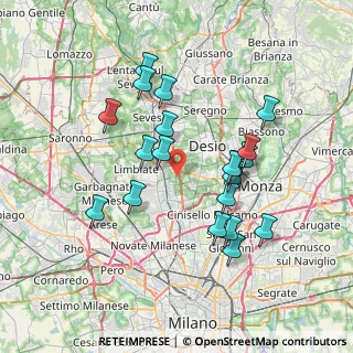 Mappa Via Tirano, 20814 Varedo MB, Italia (6.841)