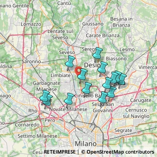 Mappa Via Tirano, 20814 Varedo MB, Italia (6.57571)