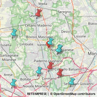 Mappa Via Tirano, 20814 Varedo MB, Italia (5.31)
