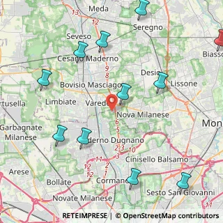 Mappa Via Tirano, 20814 Varedo MB, Italia (5.38091)