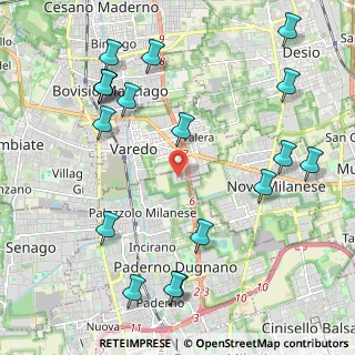 Mappa Via Tirano, 20814 Varedo MB, Italia (2.60056)