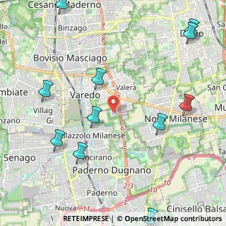 Mappa Via Tirano, 20814 Varedo MB, Italia (2.81818)