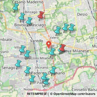 Mappa Via Tirano, 20814 Varedo MB, Italia (2.51556)