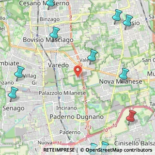 Mappa Via Tirano, 20814 Varedo MB, Italia (3.4675)